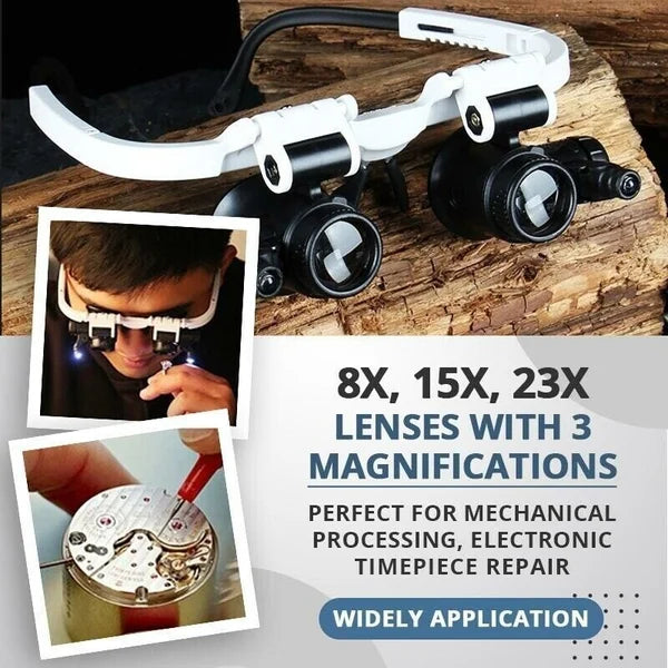 🤓GAFAS DE AUMENTO CON LUZ LED🔎